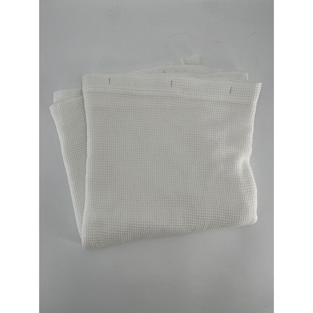 Coyuchi Organic Waffle Shower Curtain White 100% Cotton